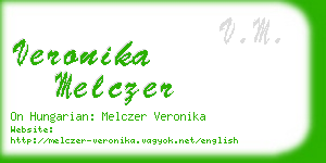 veronika melczer business card